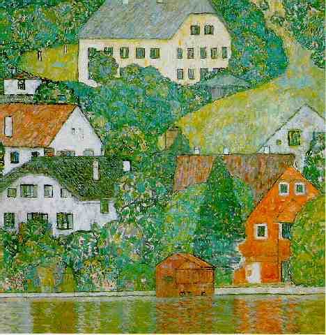 Houses at Unterach on the Attersee