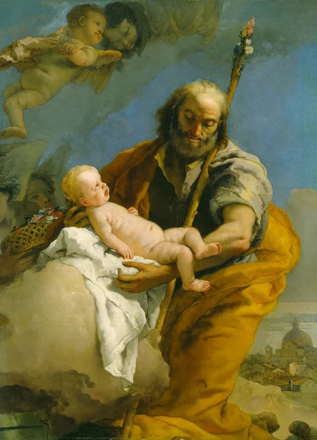 Der heilige Josef und das Christkind