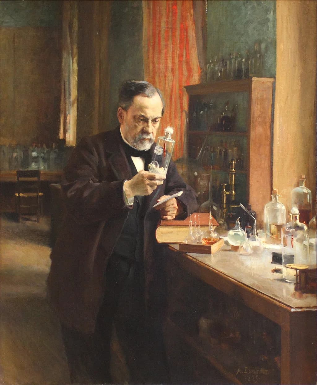 Pasteur's portrait by Edelfelt