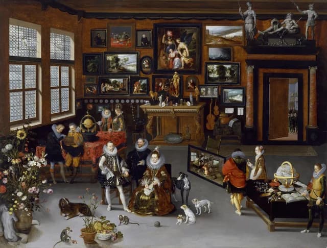 The Archdukes Albert and Isabella Visiting a Collector's Cabinet