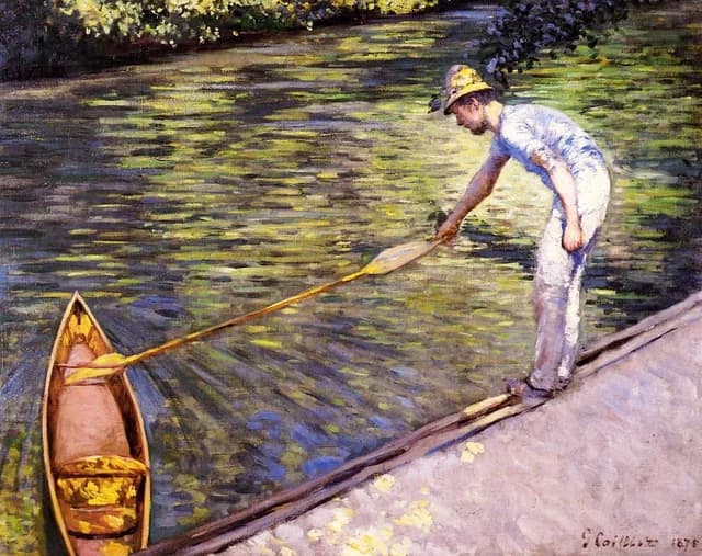 A Man Docking His Skiff