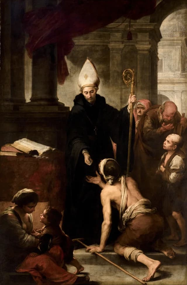 San Tommaso da Villanova che fa l'elemosina ai poveri