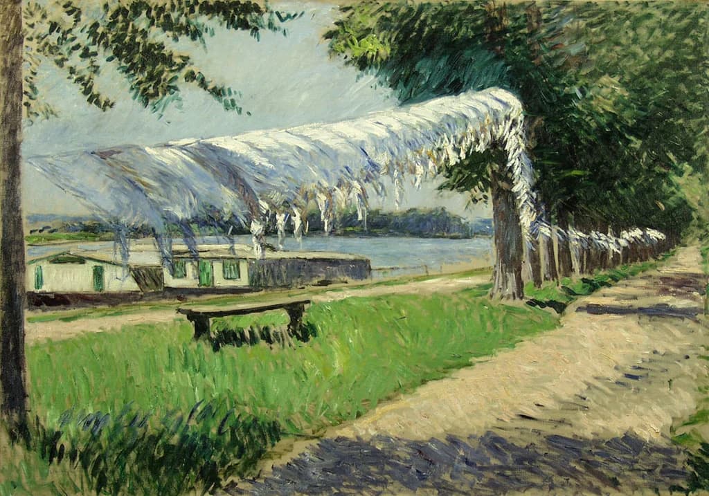 Drying laundry at the bank of the Seine, Petit Gennevilliers