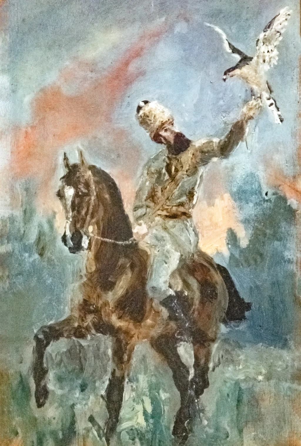 Alphonse de Toulouse-Lautrec as a falconer