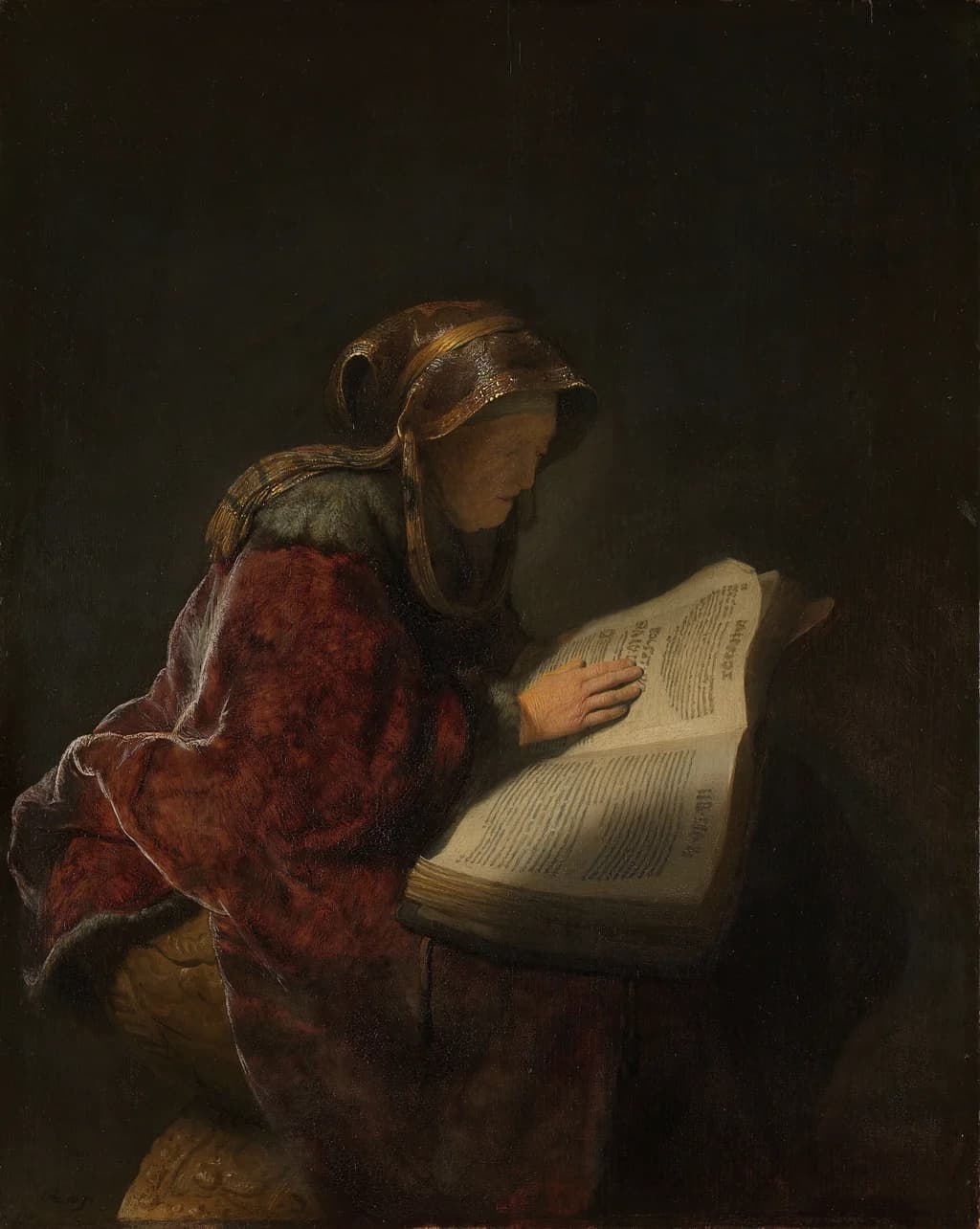 An Old Woman Reading, Probably the Prophetess Hannah