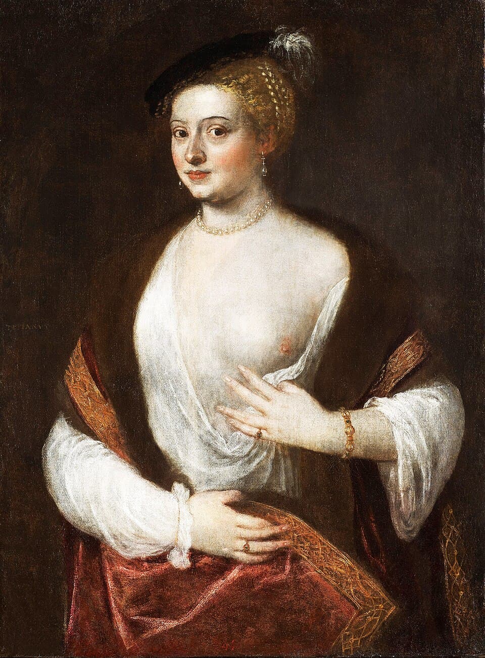 Portrait of an unknown lady, said to be Titian's mistress