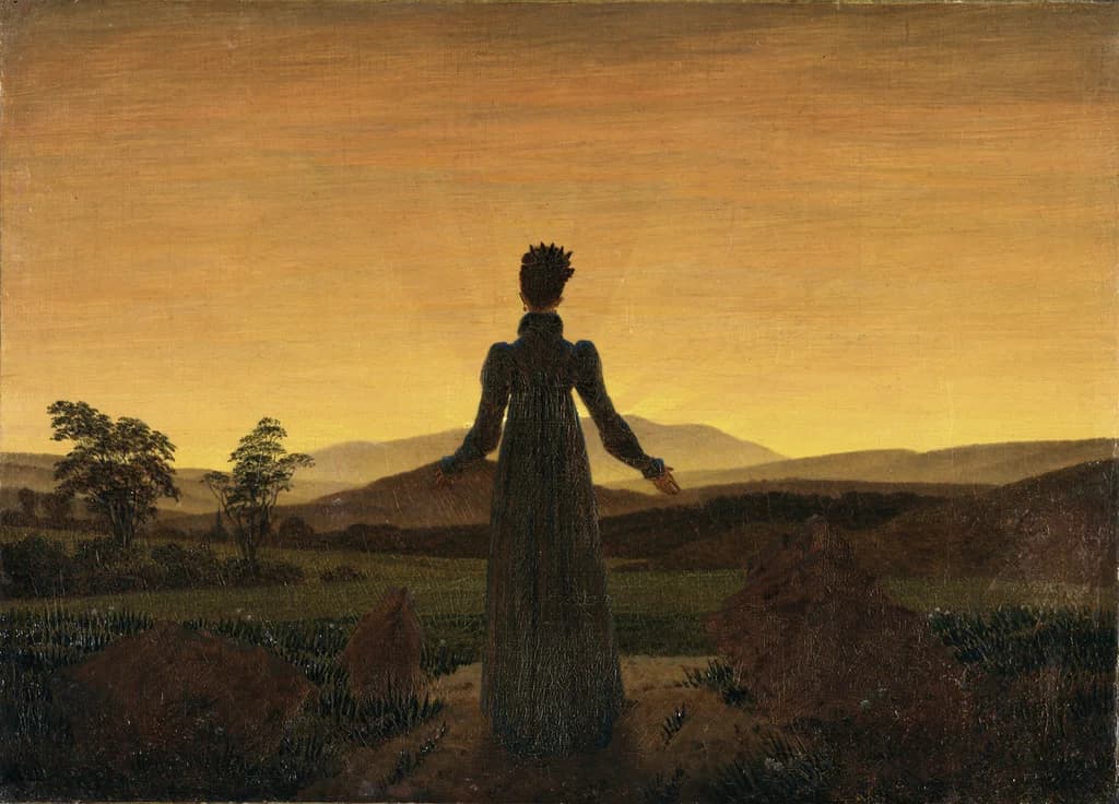 Woman in Front of the Setting Sun