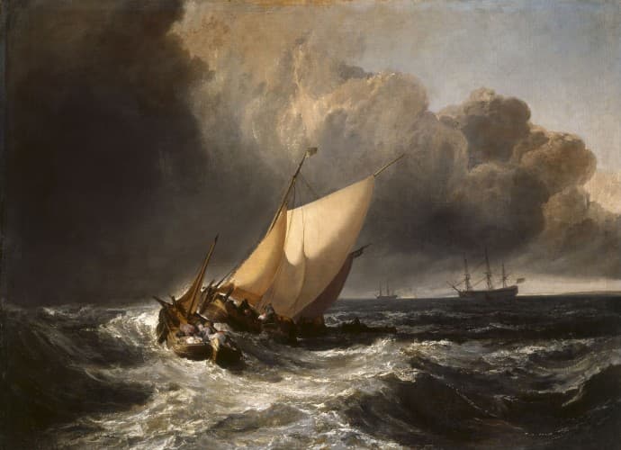 Dutch Boats in a Gale
