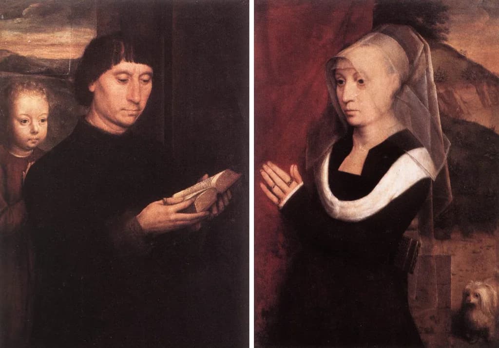 Diptych with two donors