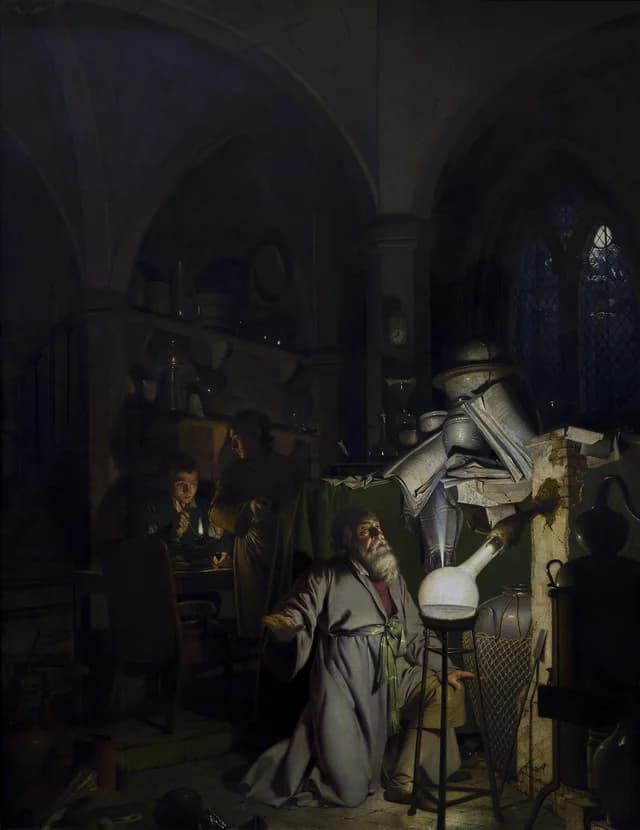 The Alchemist Discovering Phosphorus