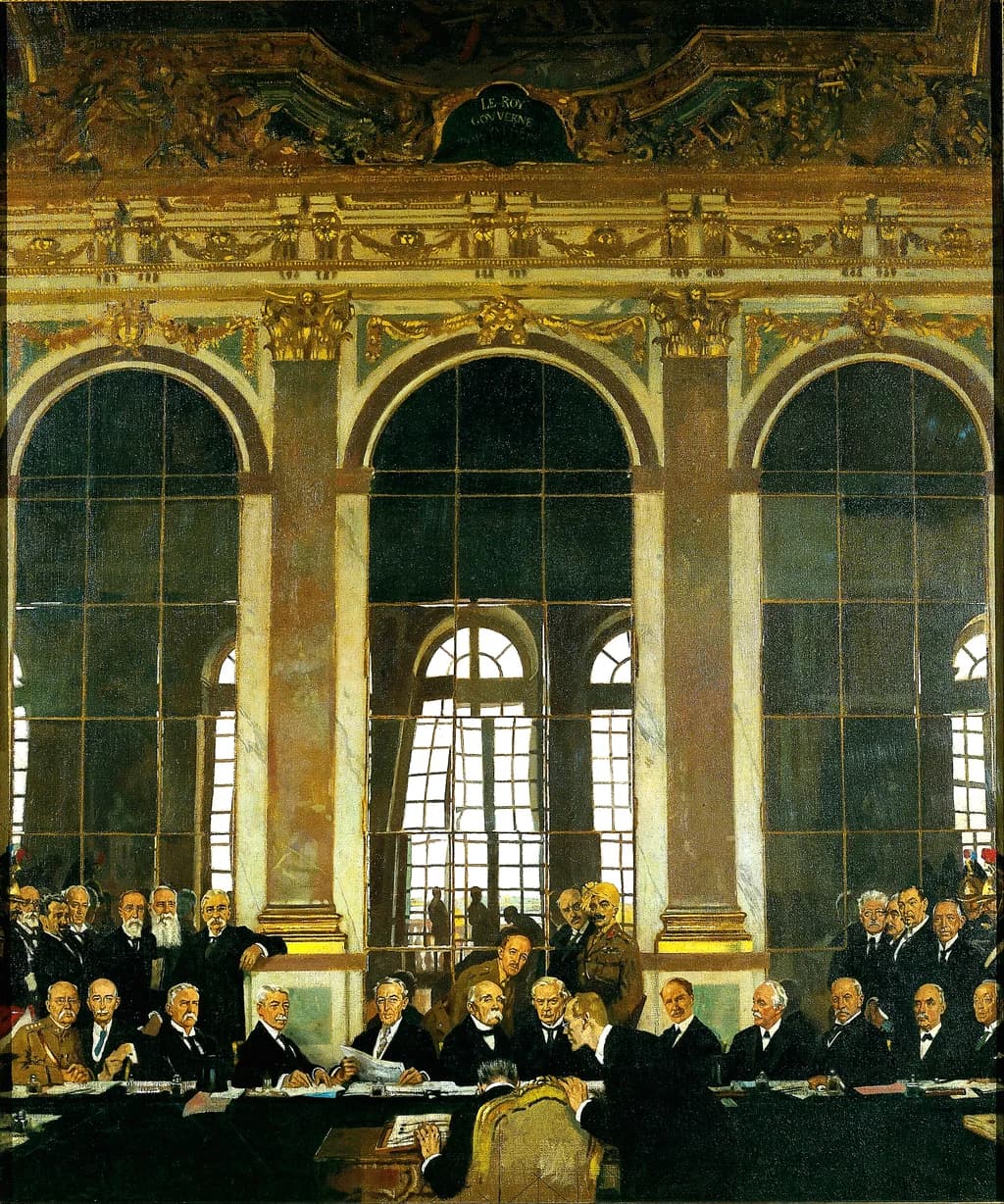 The Signing of Peace in the Hall of Mirrors, Versailles, 28 June 1919