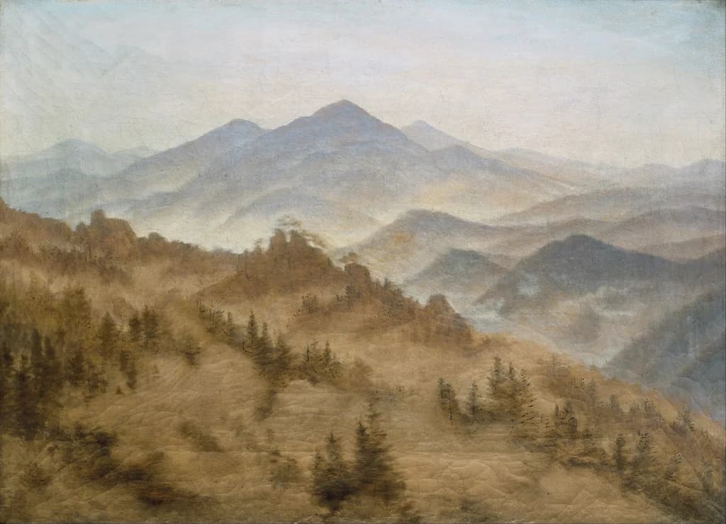 Mountains in the Rising Fog