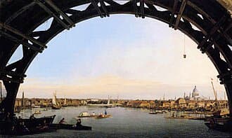 London: Seen Through an Arch of Westminster Bridge