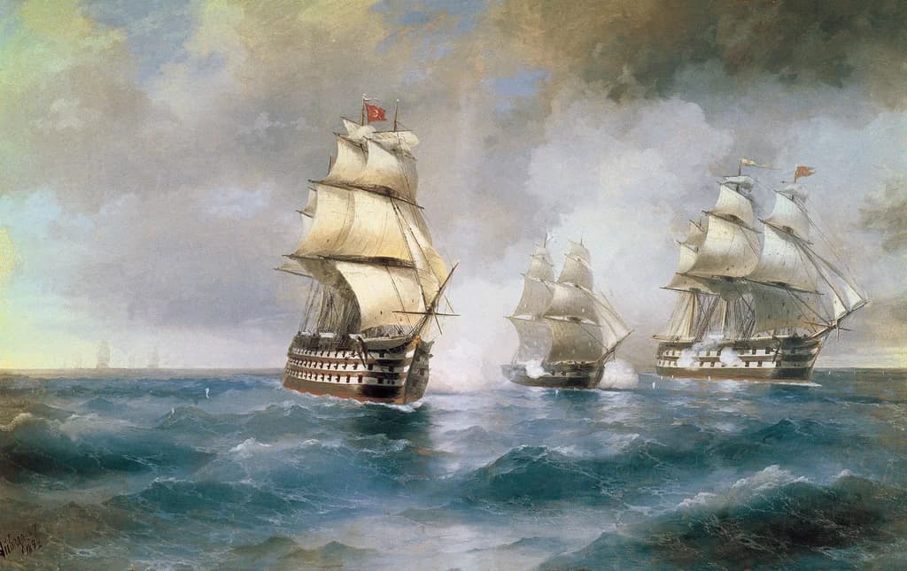 Brig “Mercury” Attacked by Two Turkish Ships