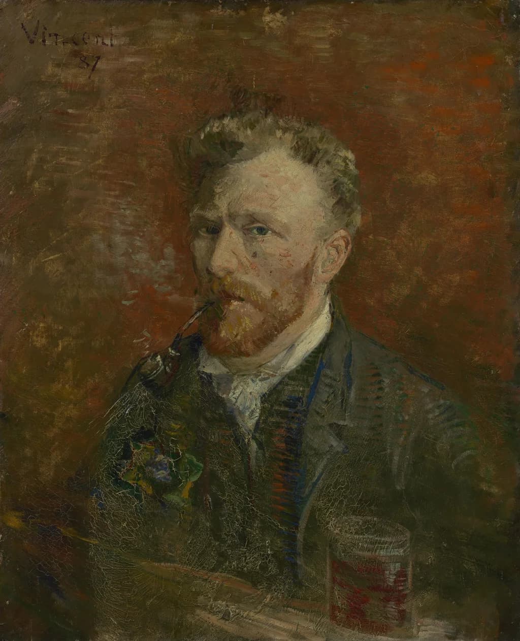 Self-Portrait with Glass