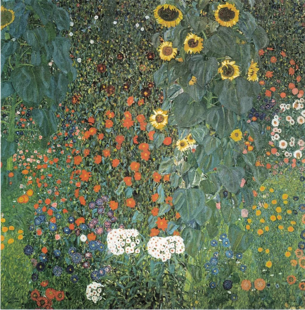 Farm Garden with Sunflowers