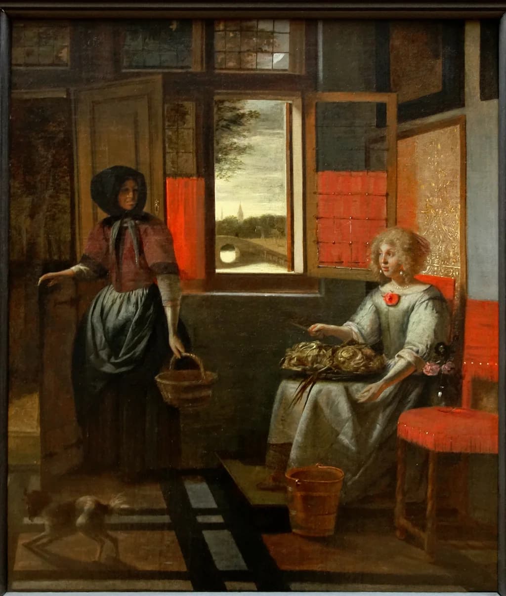 A Woman with a Serving Girl