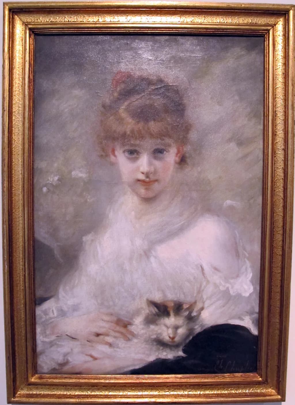 Young Girl with a Cat