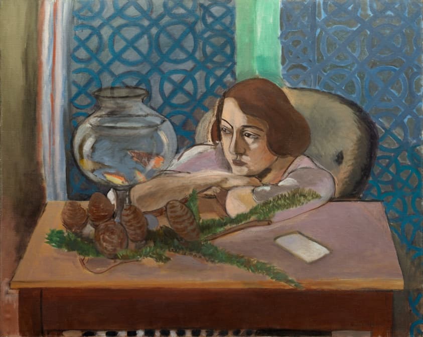 Woman Before an Aquarium