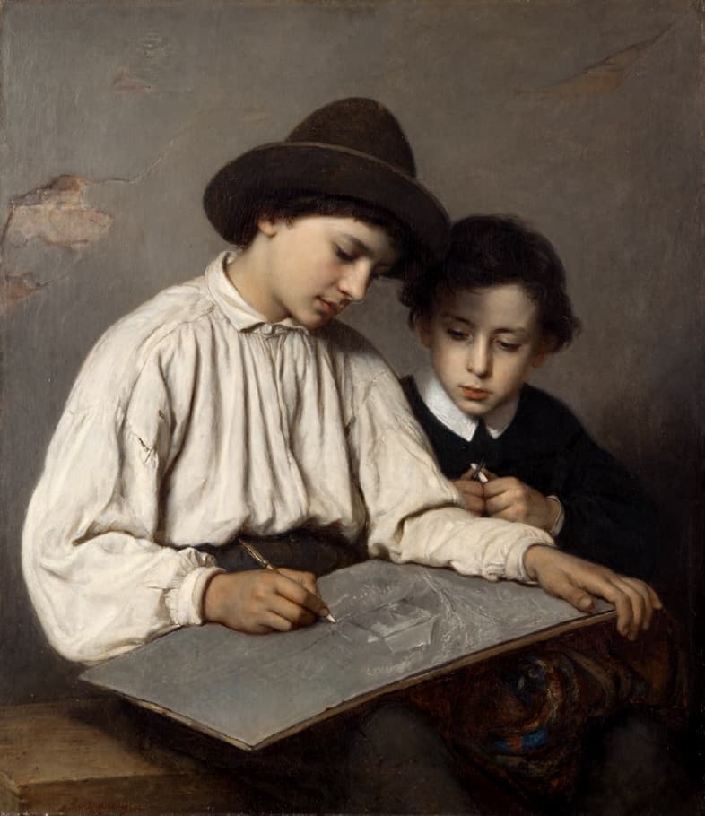 Boys drawing