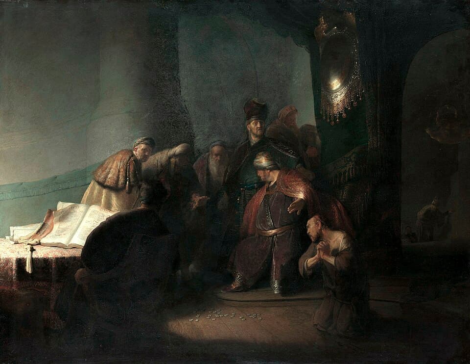 Judas Repentant, Returning the Pieces of Silver