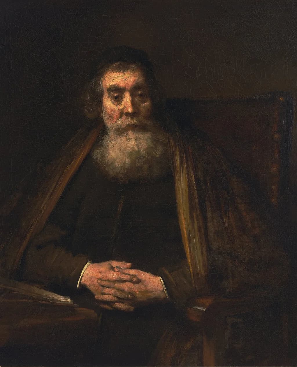 Old Man in an Armchair, possibly a portrait of Jan Amos Comenius