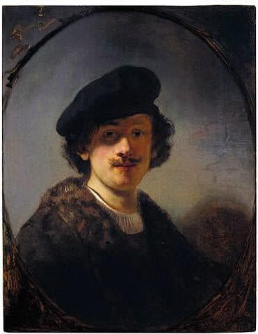 Self-portrait with shaded eyes