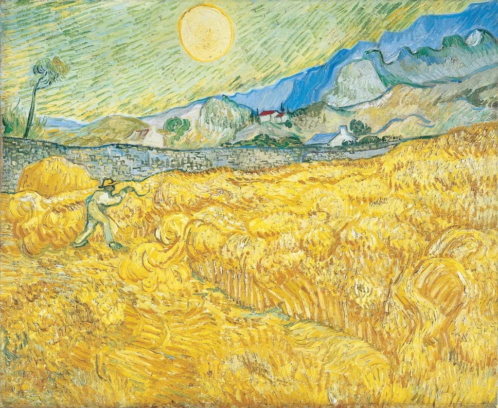 The Wheatfield behind Saint Paul's Hospital with a Reaper
