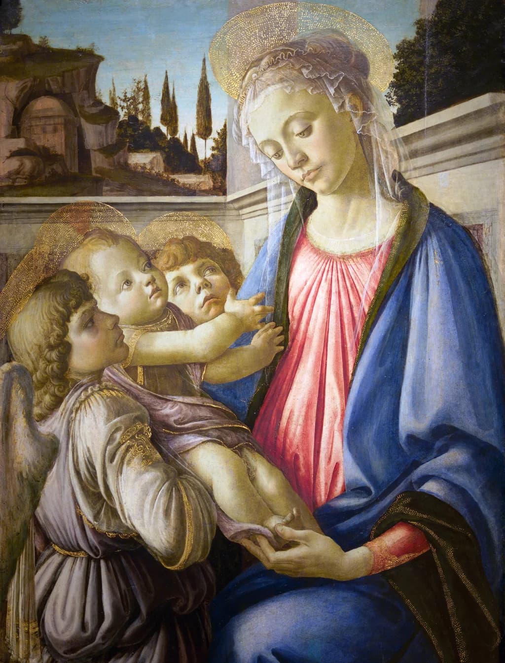 Madonna mit Kind und zwei Engeln
