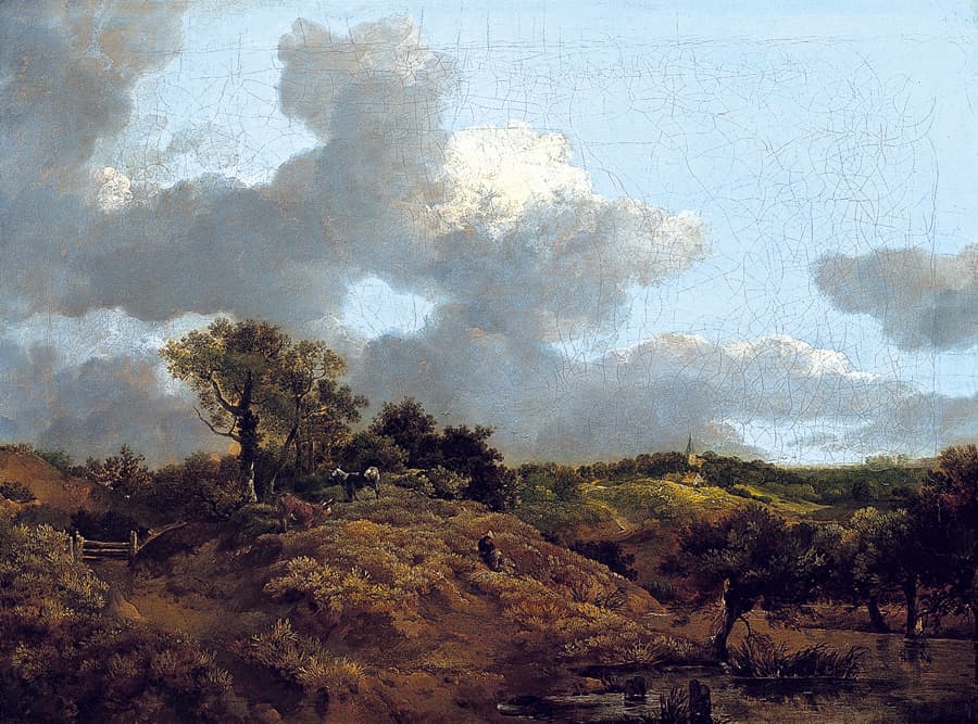 Wooded Landscape with a Herdsman Seated