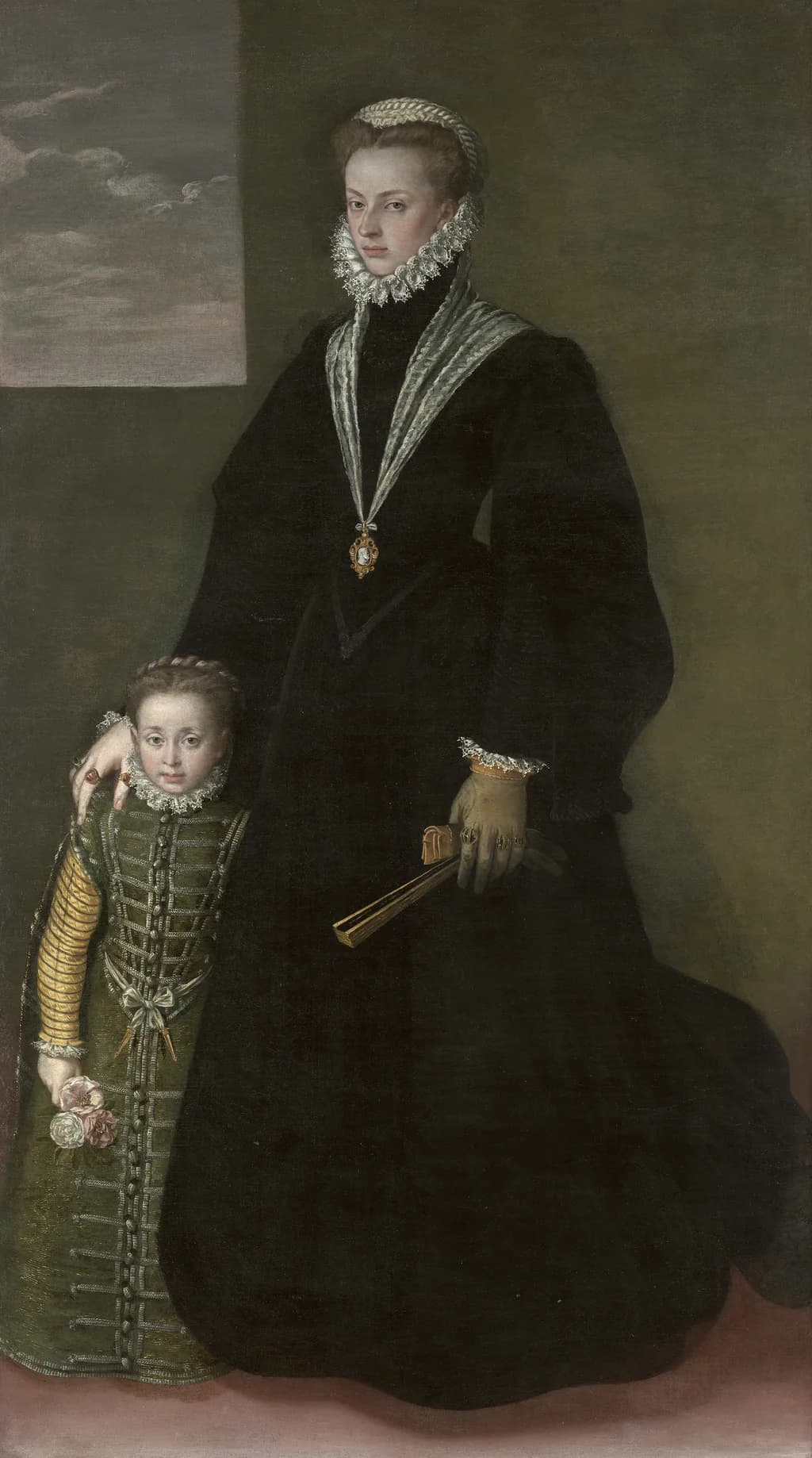 Portrait of Joanna of Austria with a Young Girl