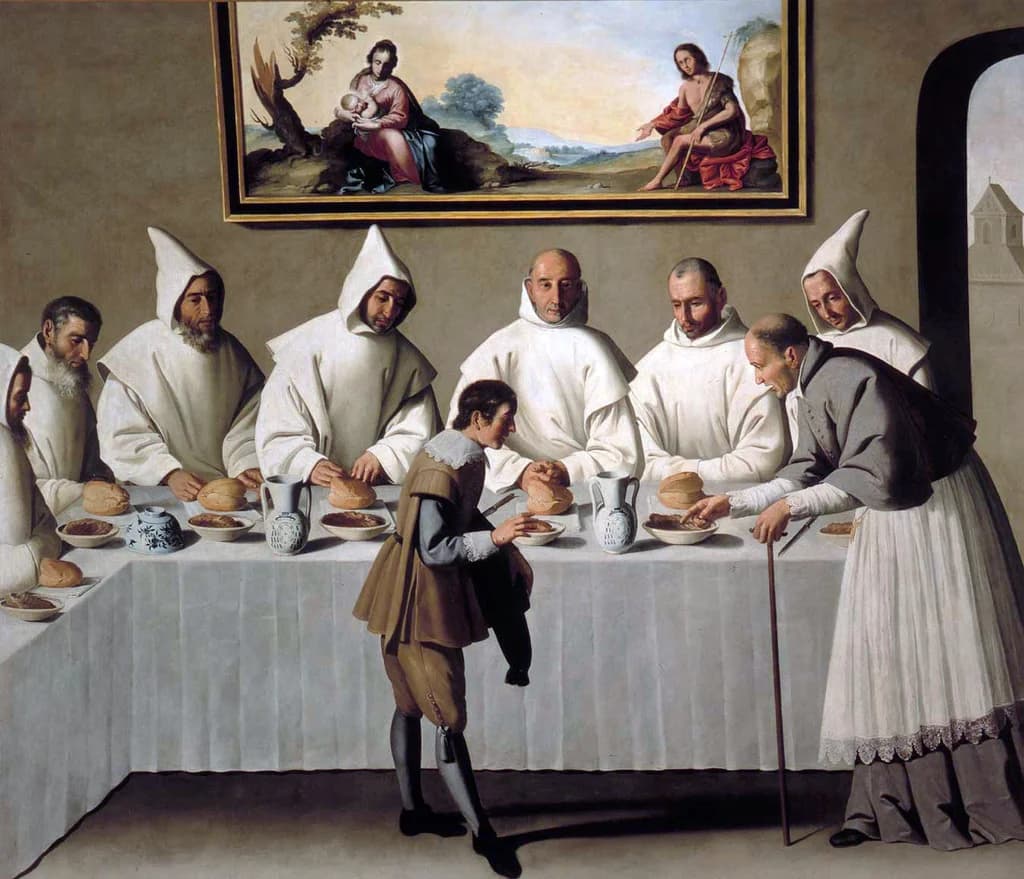 Der heilige Hugo im Refektorium der Kartäuser