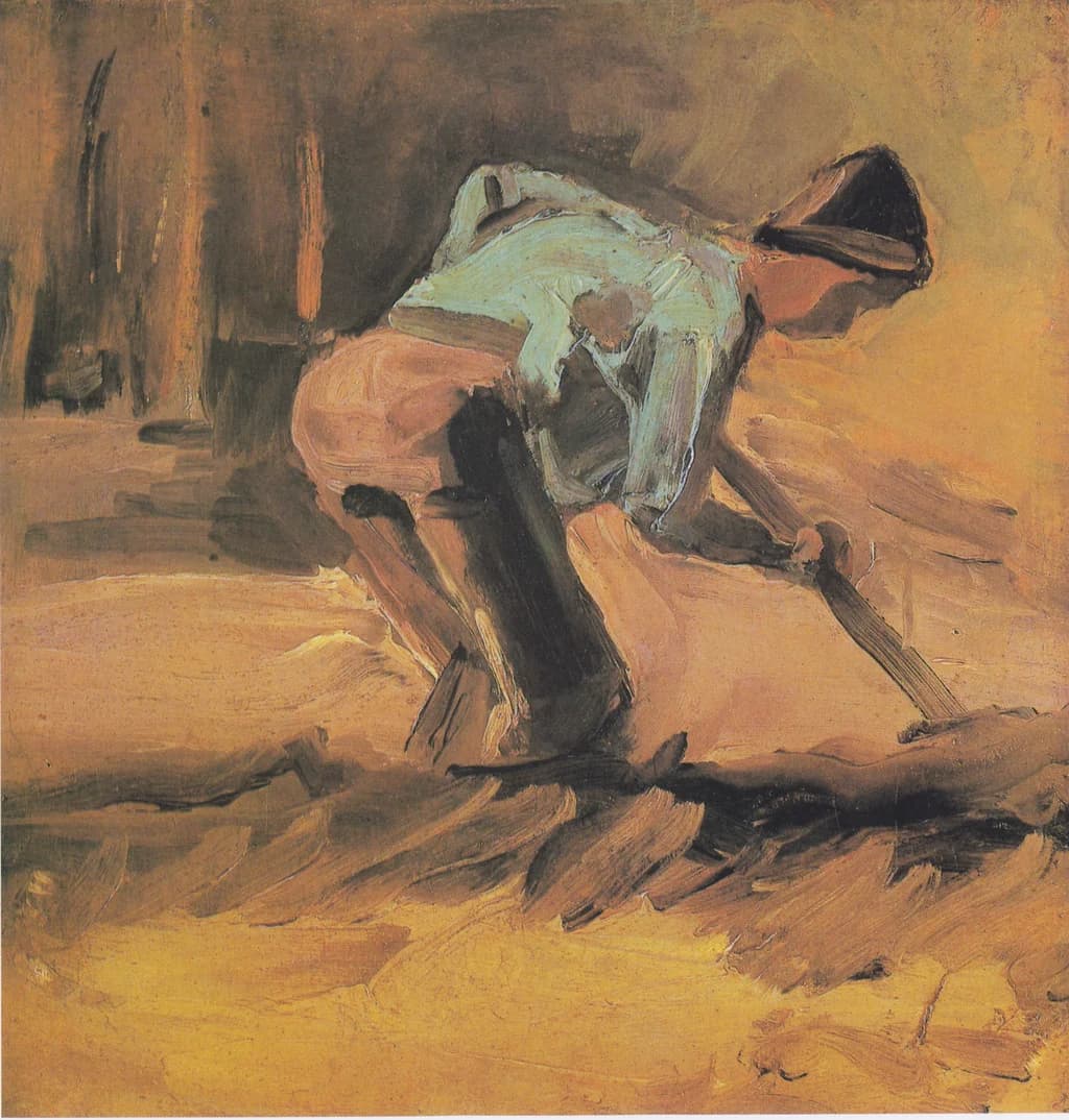 Peasant digging