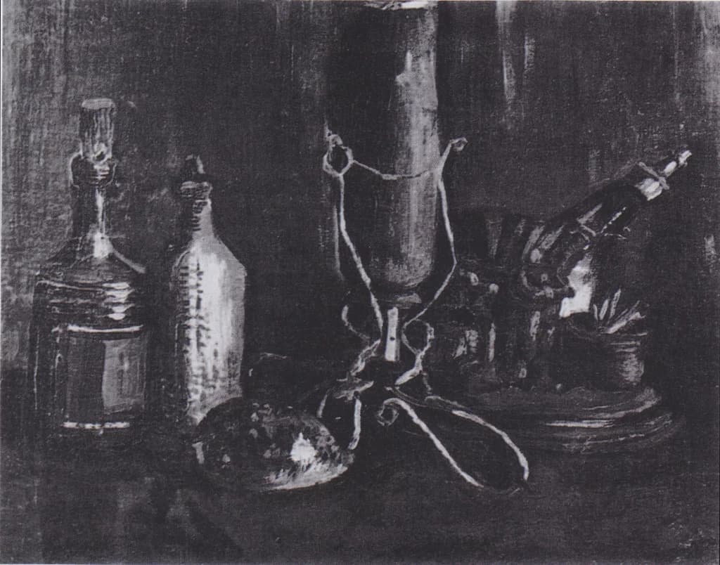 Still Life with Bottles and a Cowrie Shell