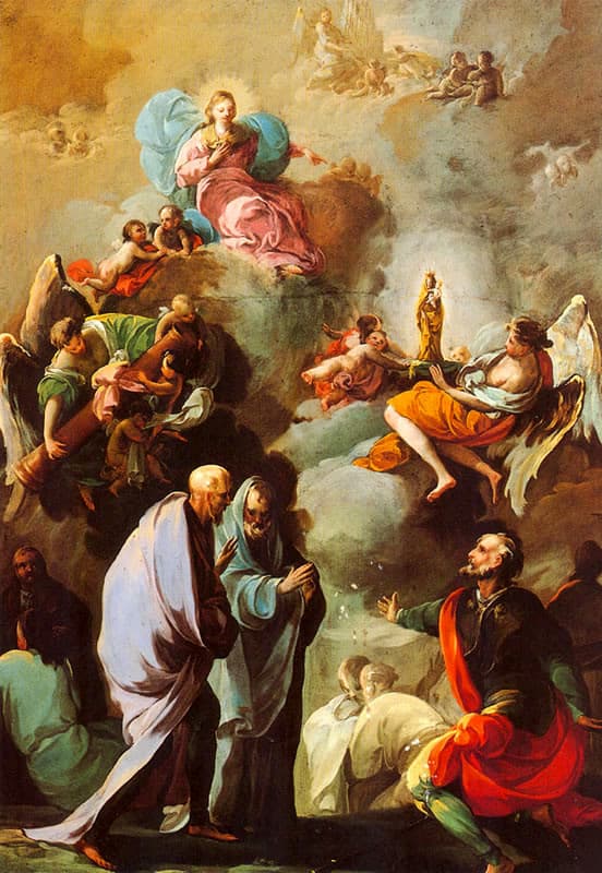 Apparition of the Virgin of Pilar to Santiago and his disciples