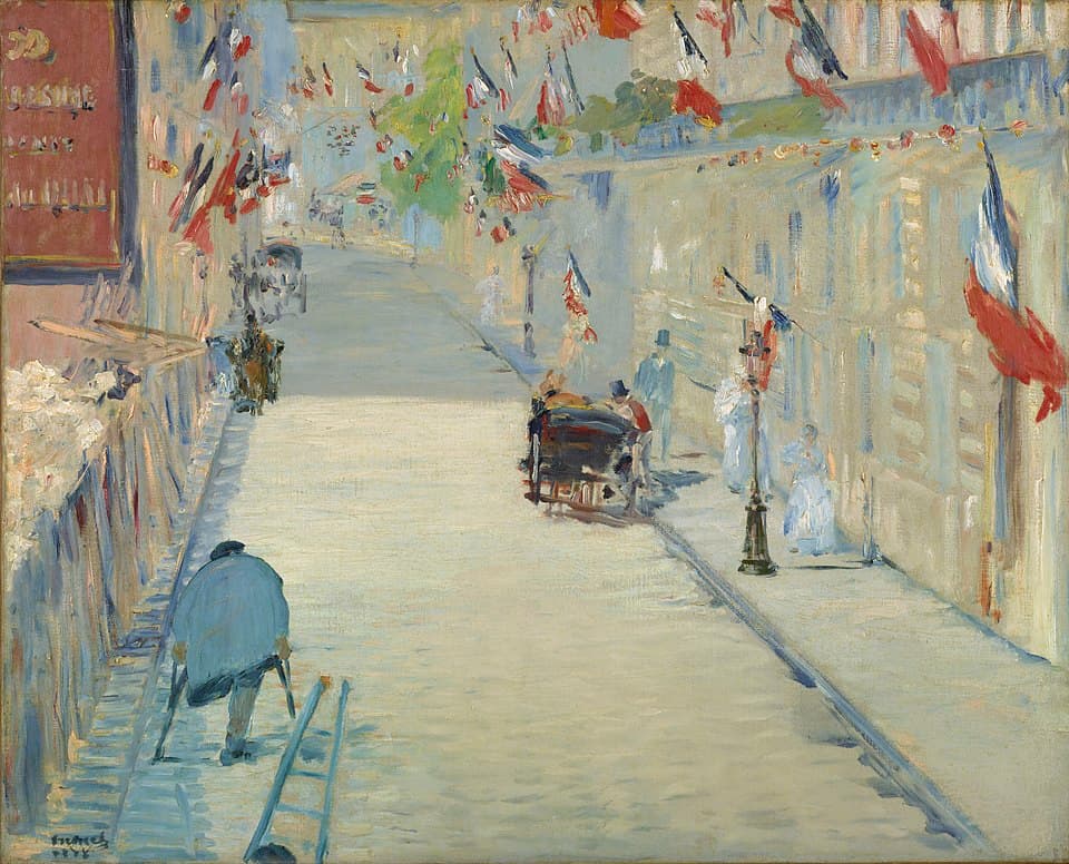 The Rue Mosnier Dressed with Flags