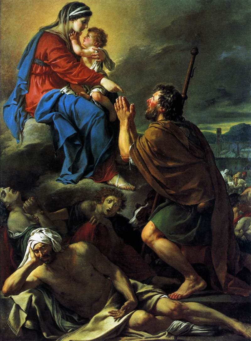 Saint Roch interceding with the Virgin