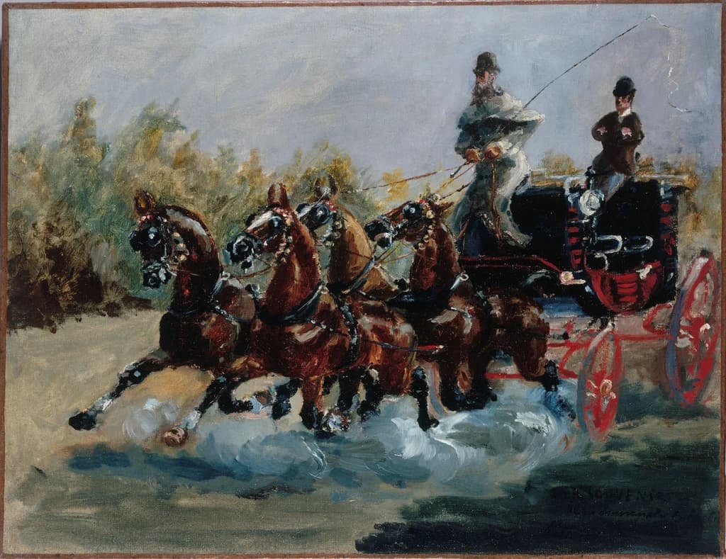 Alphonse de Toulouse-Lautrec-Monfa Driving his Mail-Coach in Nice