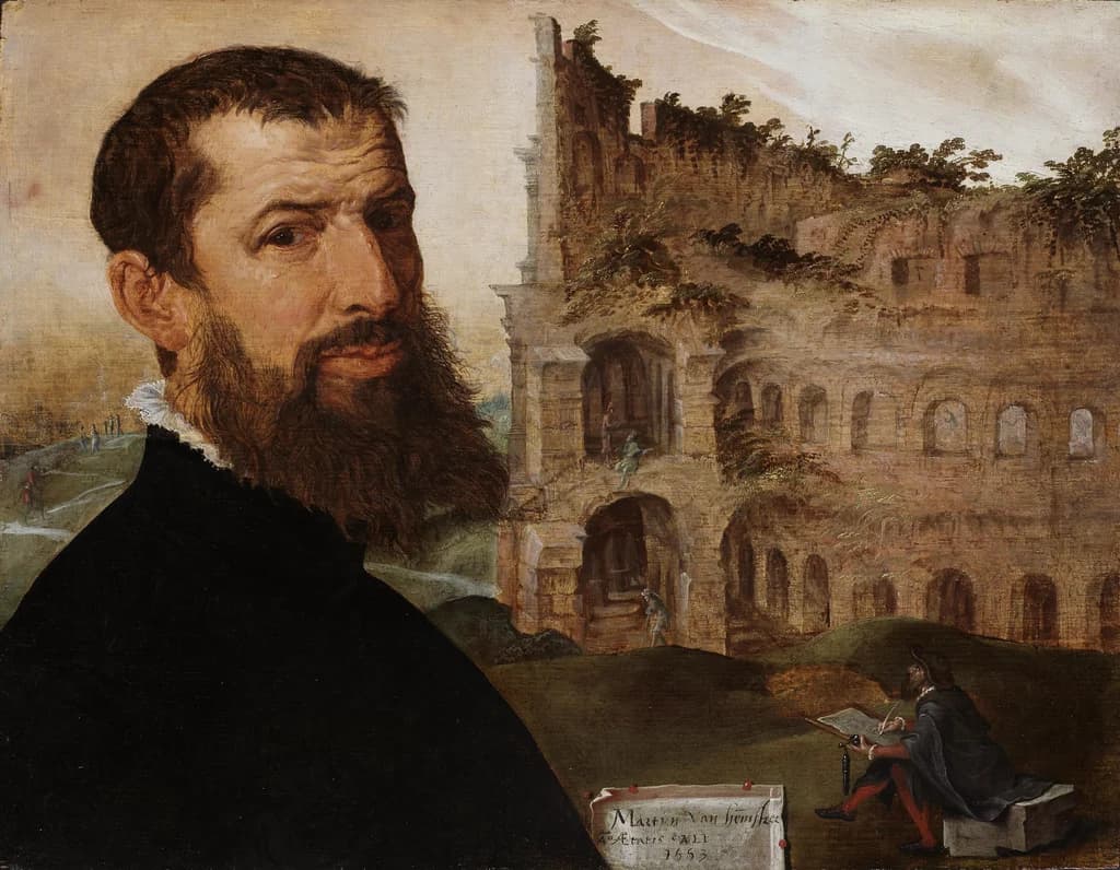 Self-portrait with the Colosseum