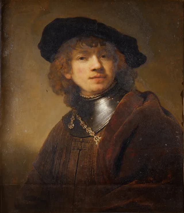Tronie di giovane uomo con gorgiera e berretto