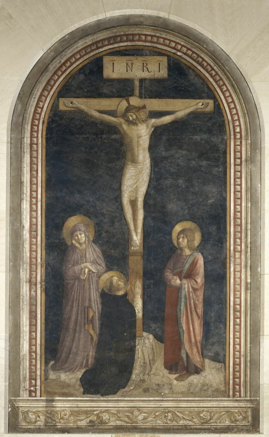 Crucifixion with St Dominic praying