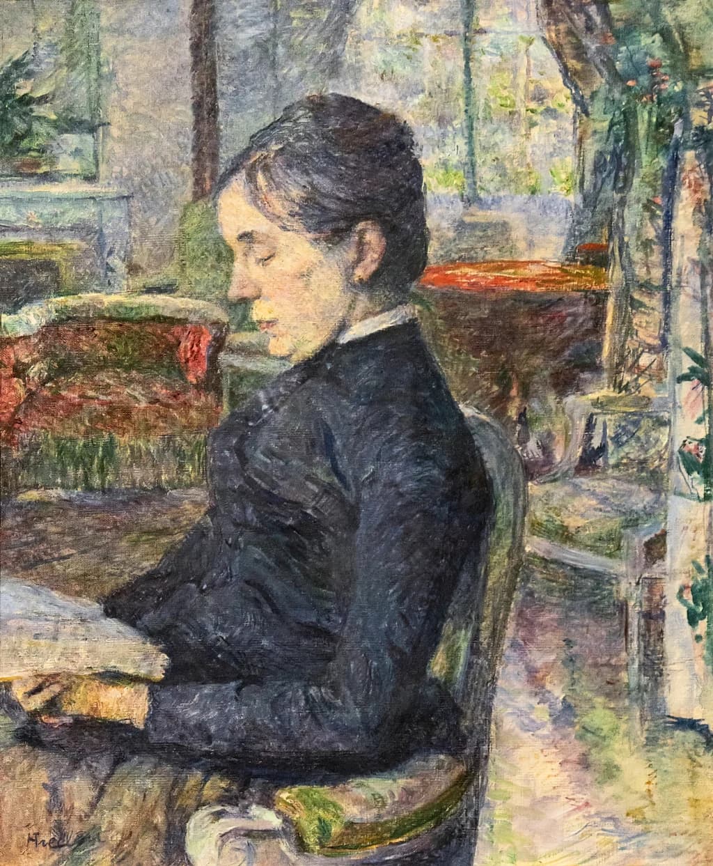 Adèle de Toulouse-Lautrec in the salon at Malromé