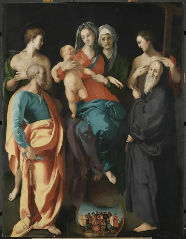 Madonna and Child with Saint Anne and Four Saints