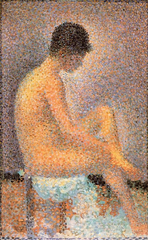 Poseuse assise, de profil