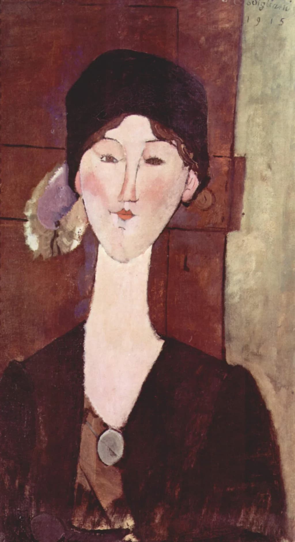 Portrait of Beatrice Hastings before a door