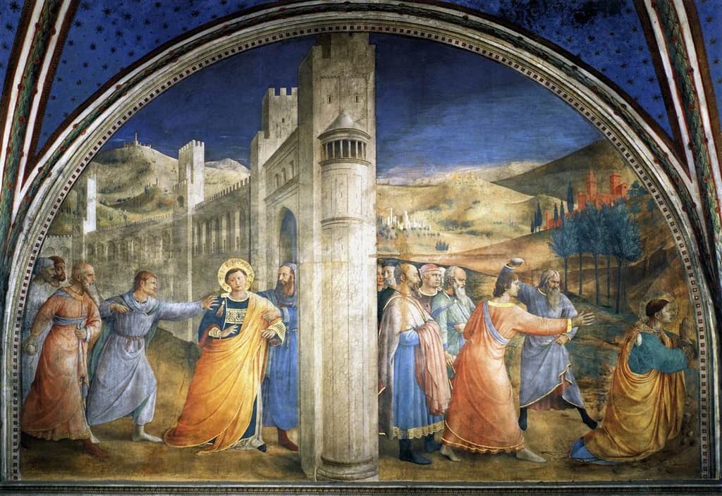 Lunette of the east wall in Niccoline Chapel