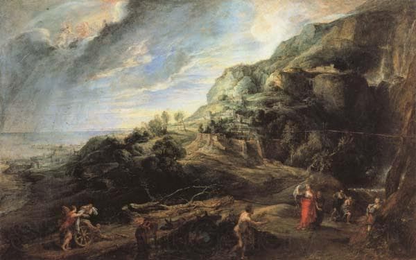 Odysseus on the island of the Phaecians