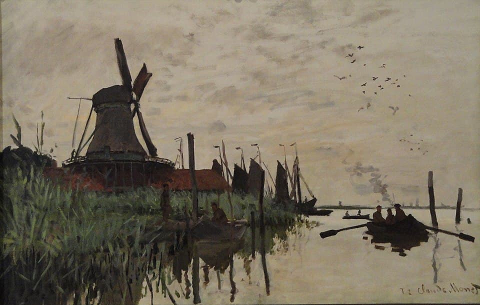 Windmill and Boats near Zaandam