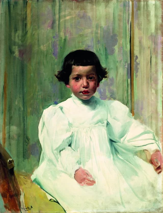 Joaquín Sorolla García dressed in white