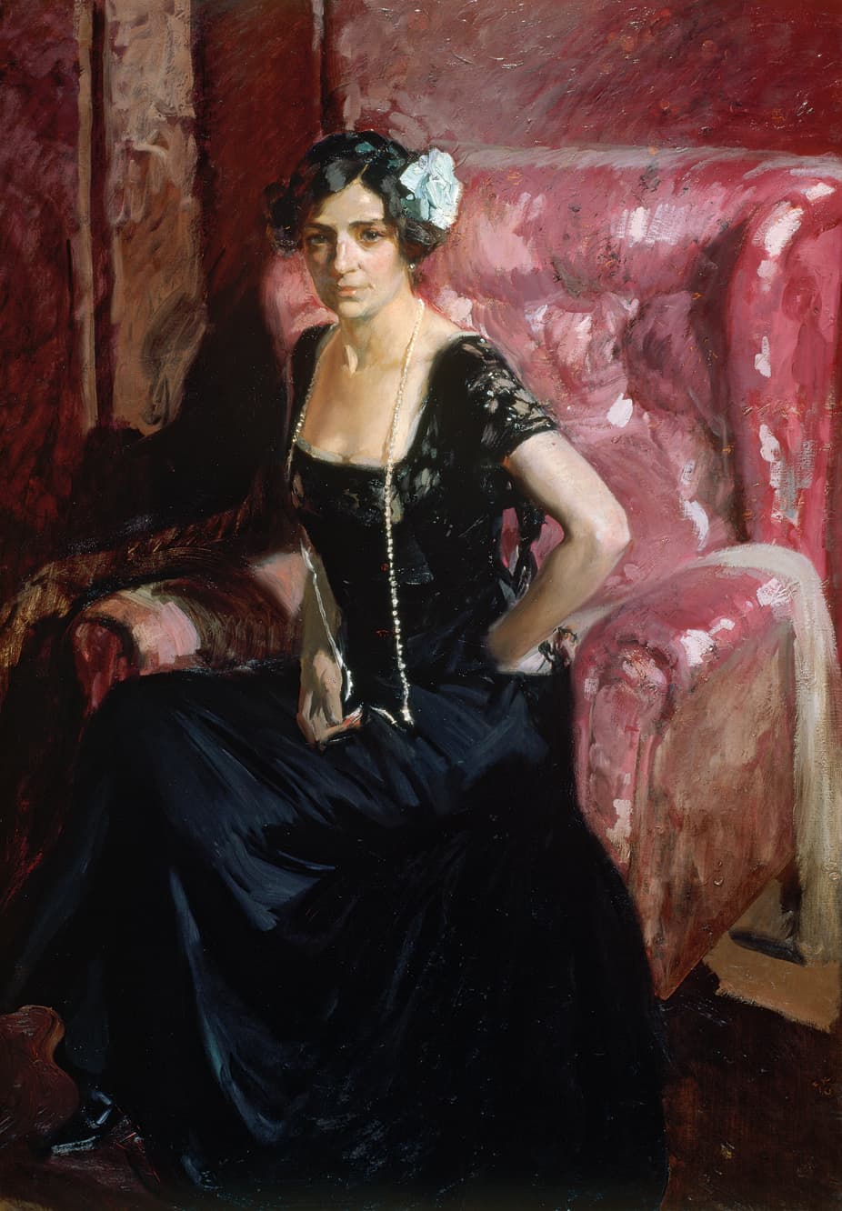 Clotilde in evening dress